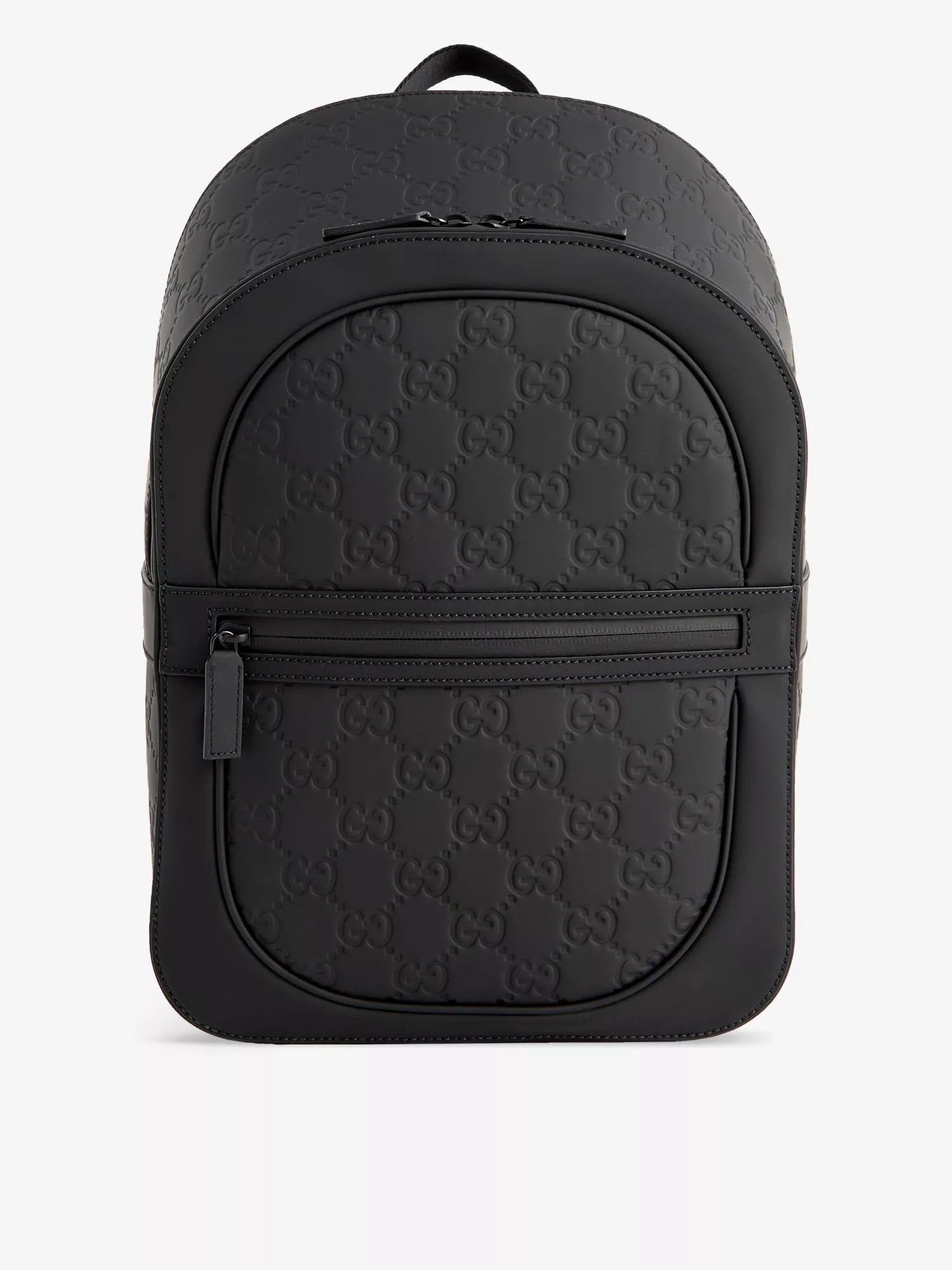 GG logo-debossed leather backpack