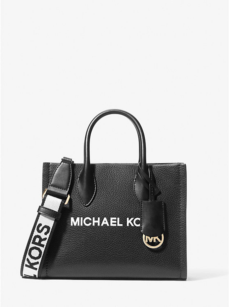 Mirella Small Pebbled Leather Crossbody Bag - Black