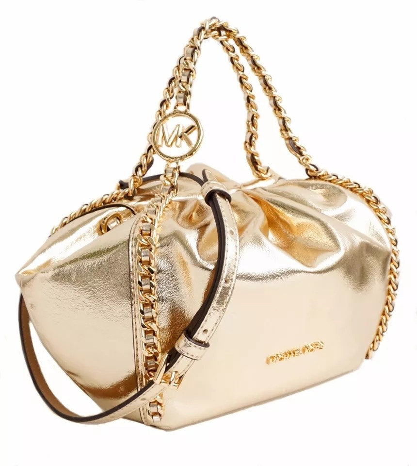 Metallic Clutch Party Bag - Champagne / Gold