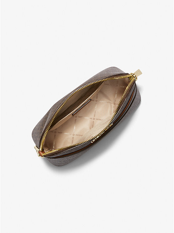 Jet Set Travel Medium Logo Dome Crossbody Bag - Brown