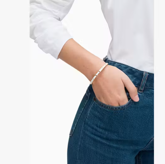 Kate Spade Enamel Hinged Bangle / Bracelet - White