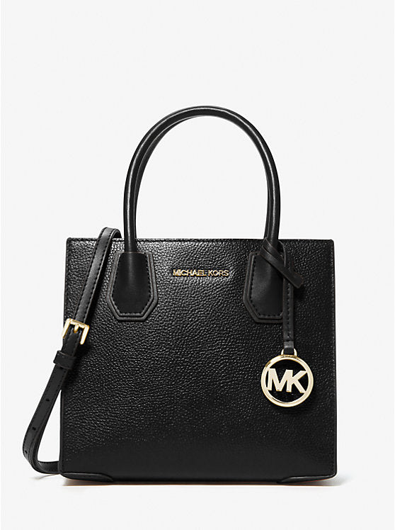 Mercer Medium Pebbled Leather Bag - Black