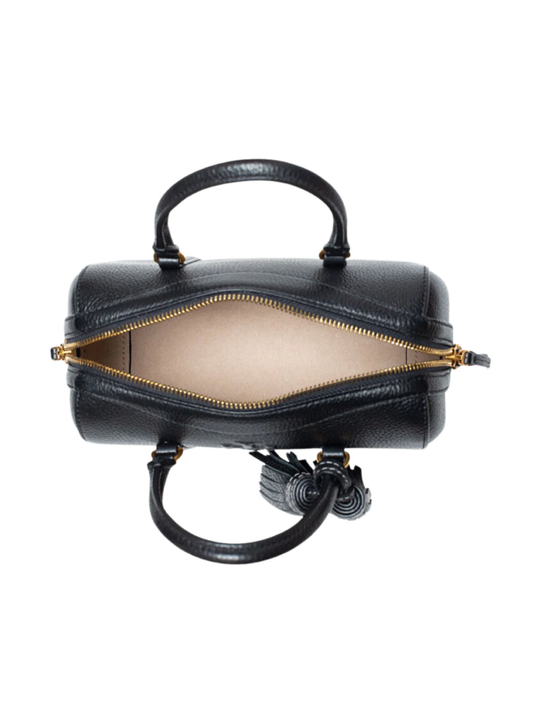 Thea Small Convertible Satchel Bag - Black