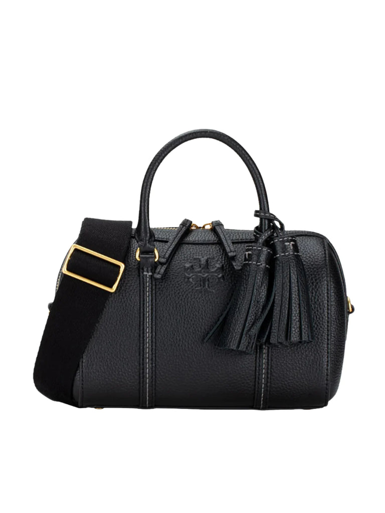 Thea Small Convertible Satchel Bag - Black