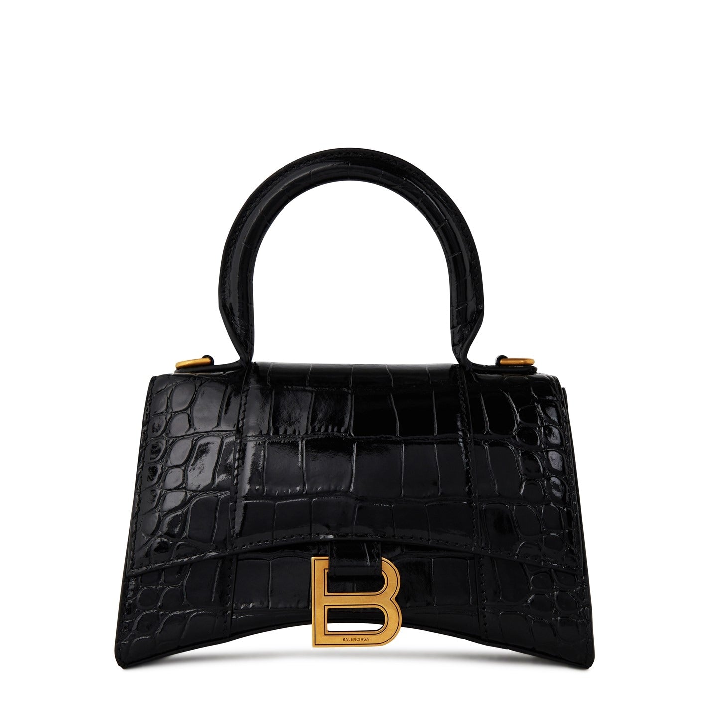 HOUR GLASS CROC CROSS BODY BAG