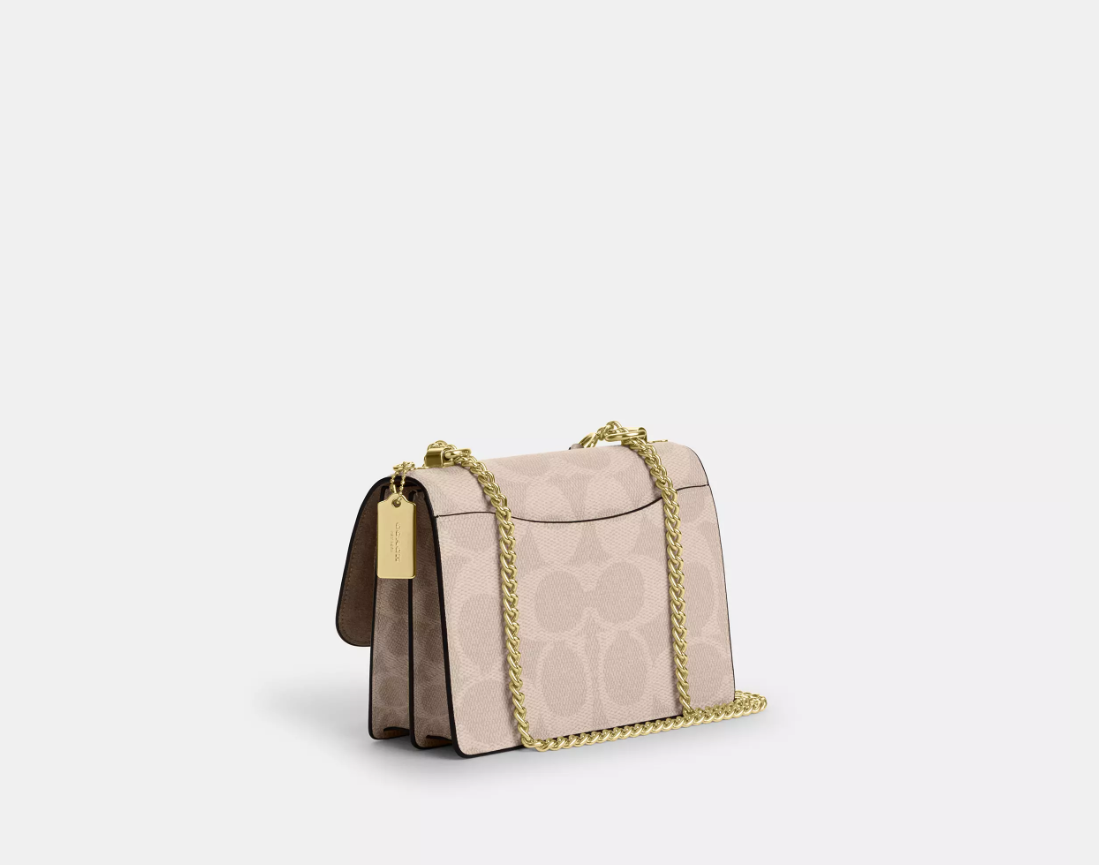 Klare Medium Crossbody Bag In Signature Canvas- Tan/Sand