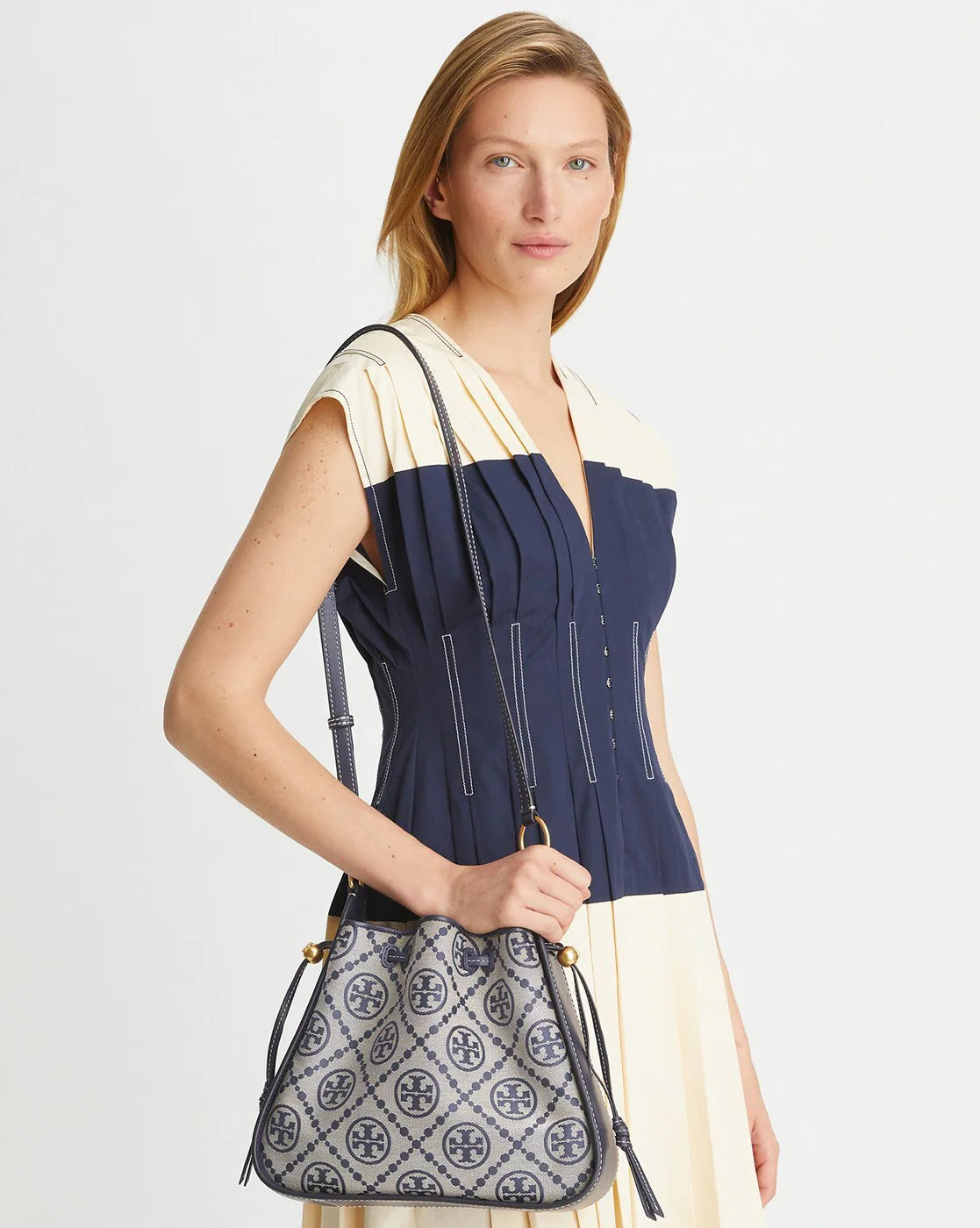 T Monogram Jacquard Bell Bag