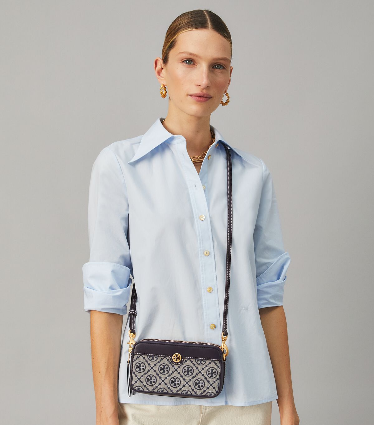 Tory burch double zip mini bag sale