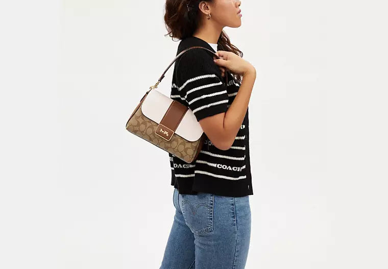 Grace Shoulder Bag In Signature Canvas