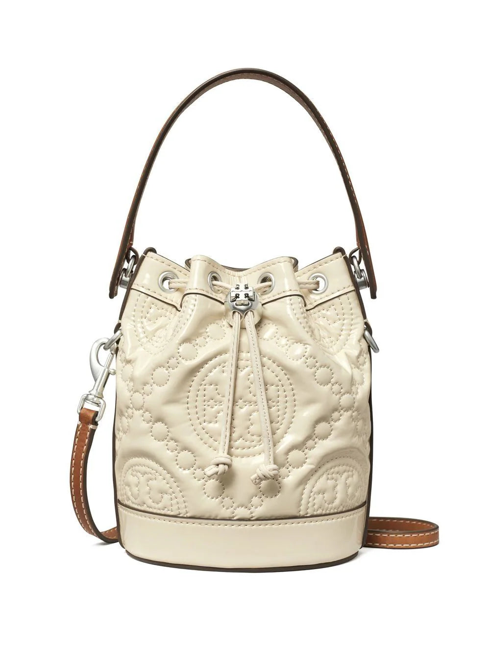 mini monogram-embroidered bucket bag