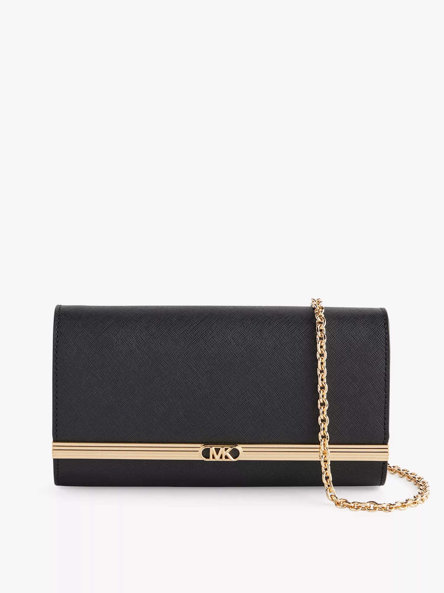 Mona textured leather clutch