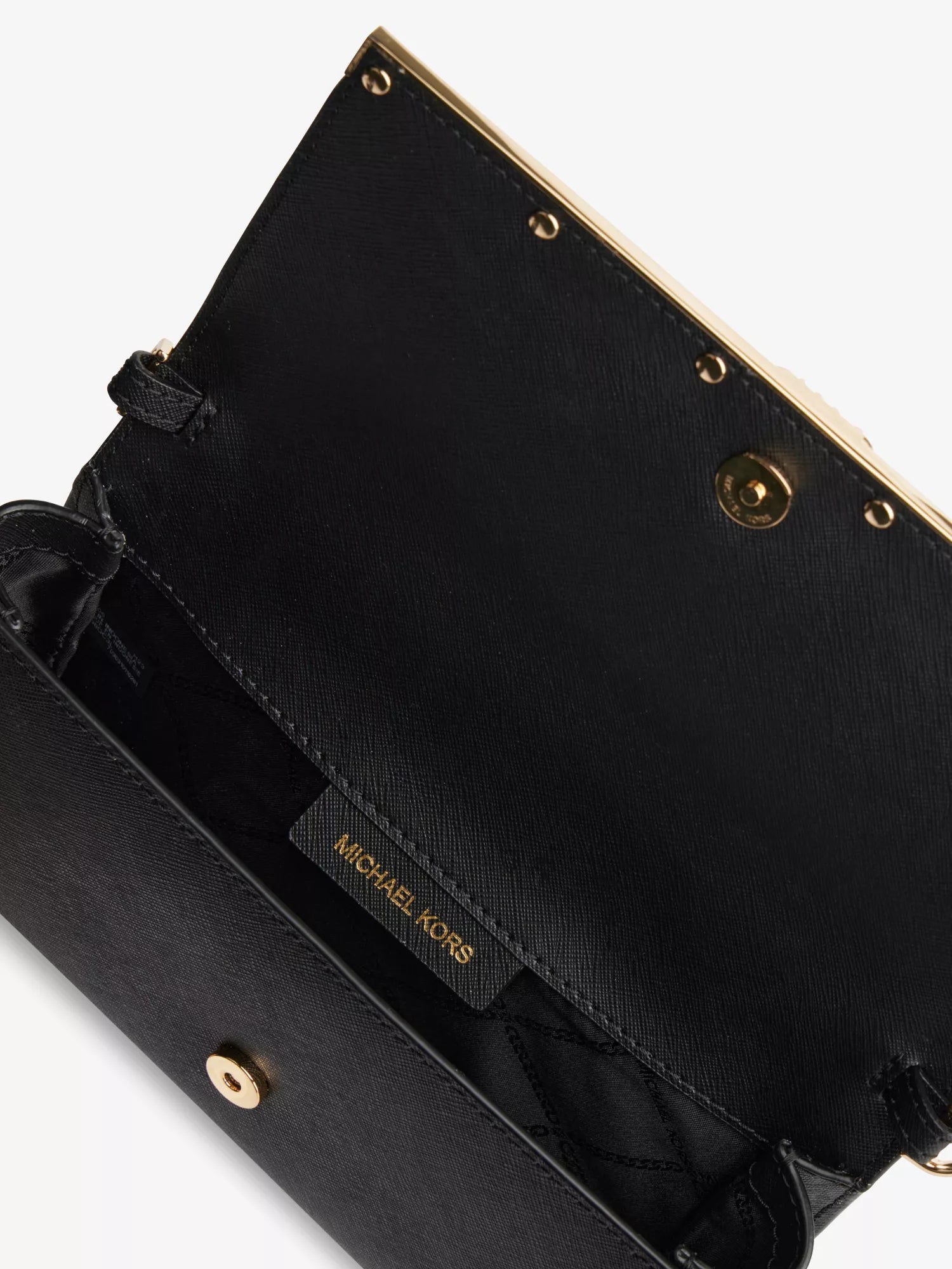 Mona textured leather clutch