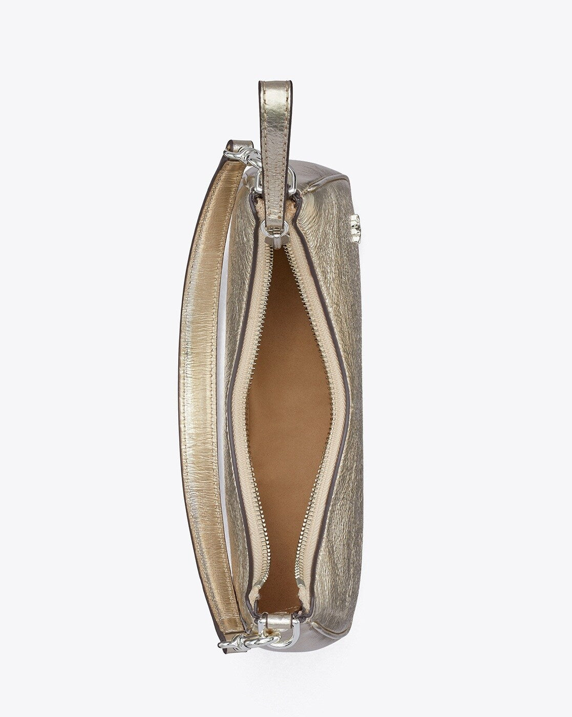 151 Mercer Metallic Small Crescent Bag With Adjustable Strap