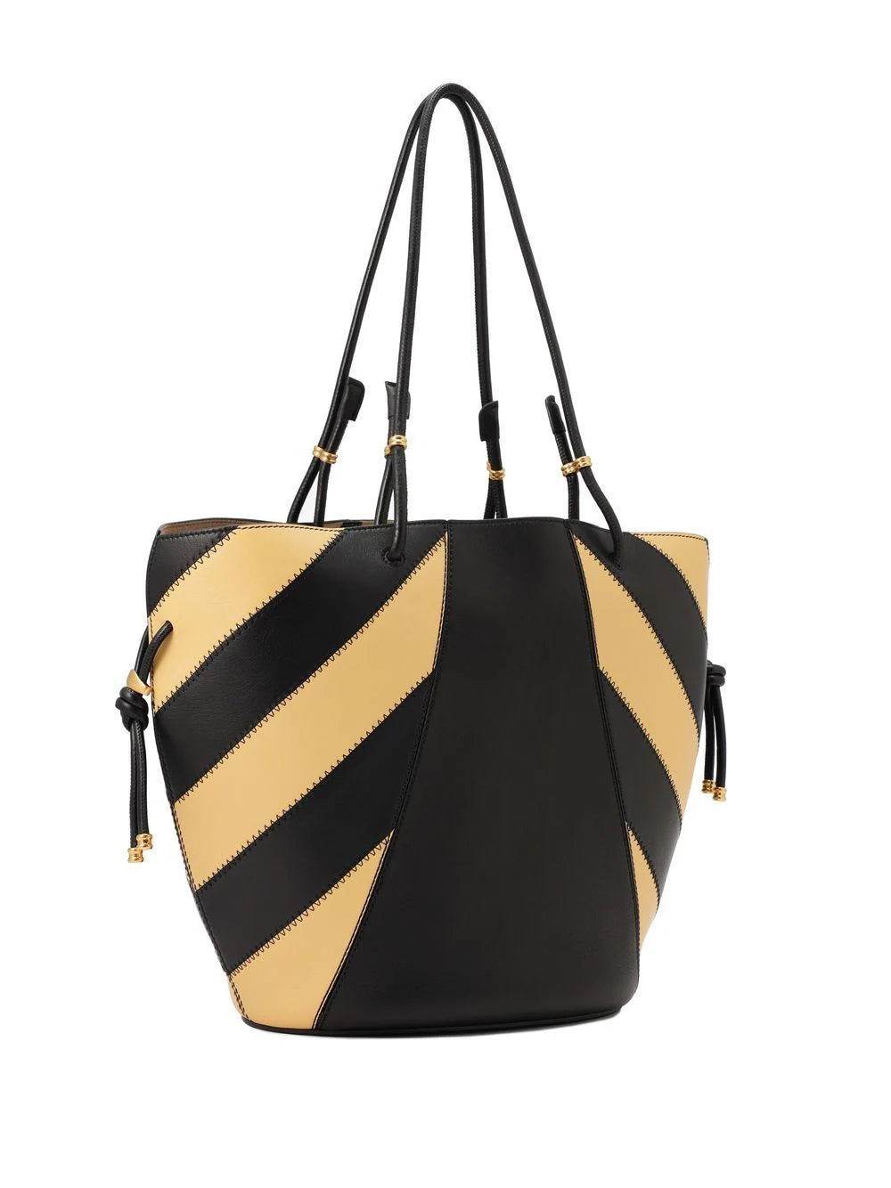 Spaghetti strap striped tote bag