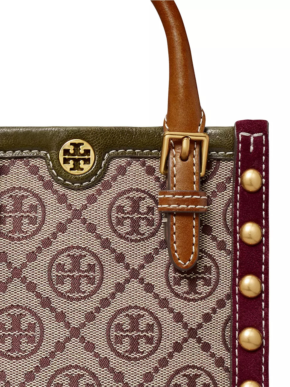 T Monogram Jacquard Studded Mini N/S Tote